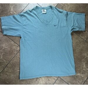 Vintage 90s‎ Nike White Tag V-Neck T-Shirt Swoosh Womens Medium USA